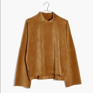 Madewell Gold Velvet Sweater